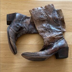Siren Brown Leather Western Boots - Women's Stylish Riding Boots